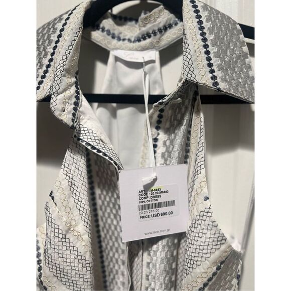 LACE the Label Collared Button patterned Maxi Dress Vacation size S NWT $690 - Picture 4 of 5